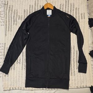 adidas Black Long Zip Track Jacket